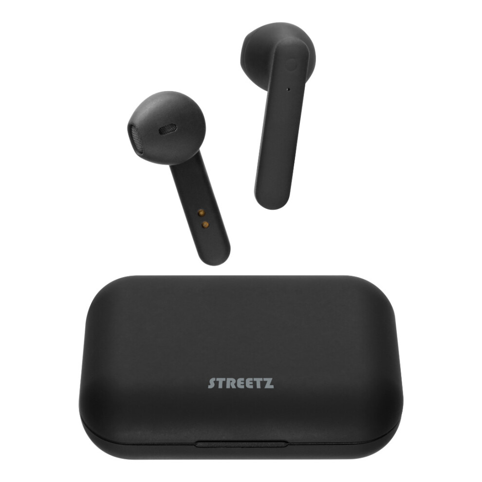 Streetz (Black) True Wireless Stereo Compact Earbuds With Bluetooth 5.0 And Touch Sensor Controls Black