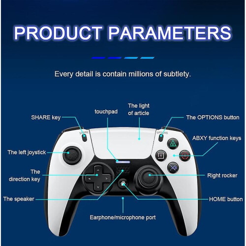 (Black) Ps4 Wireless Controller Bluetooth Gamepad Play Station 4 Remote 2
