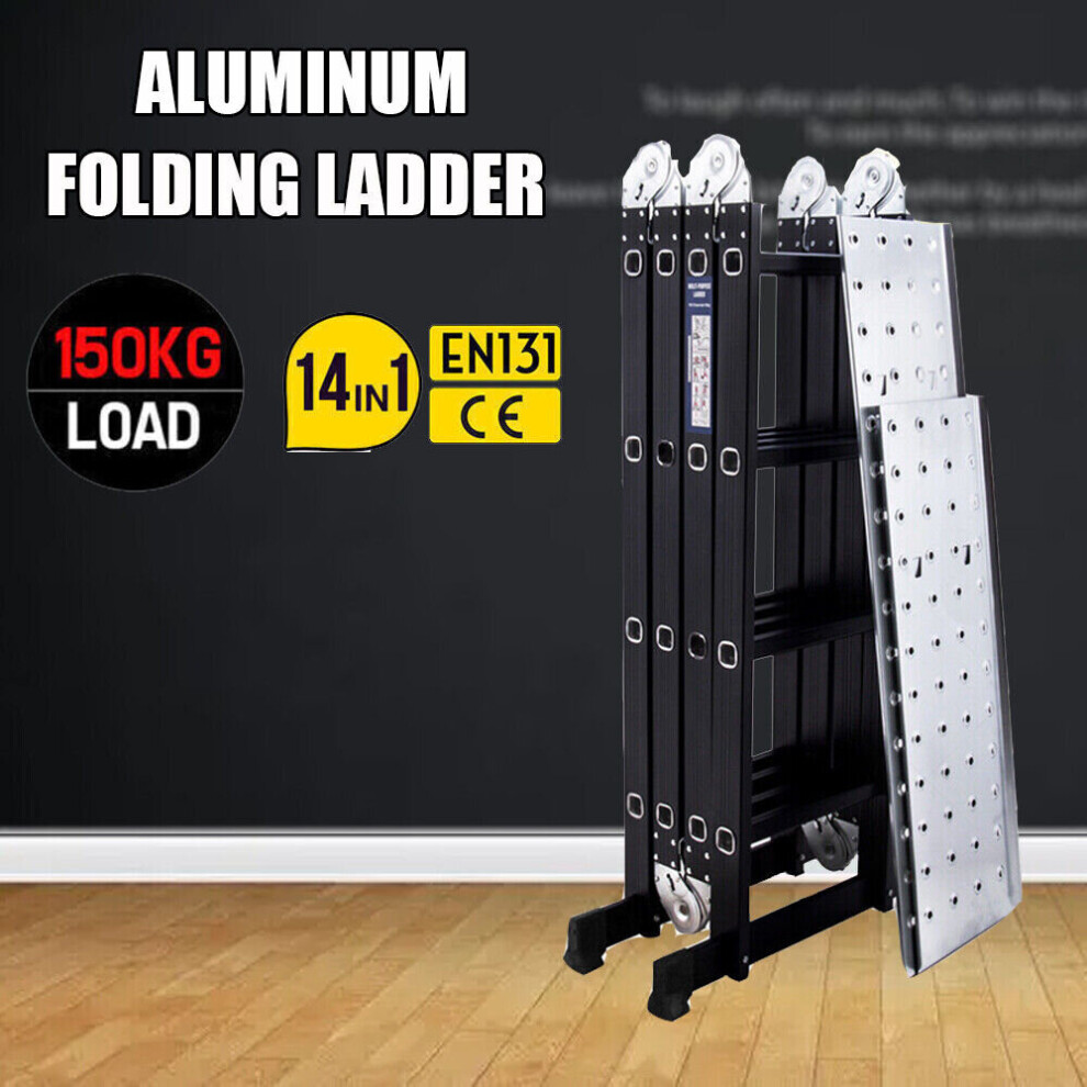 4.7M Folding Ladder Multi Purpose Extendable Work Platform Combination