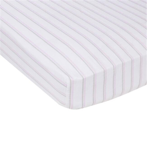 Pink & Gray Stripes Muslin Crib Sheet