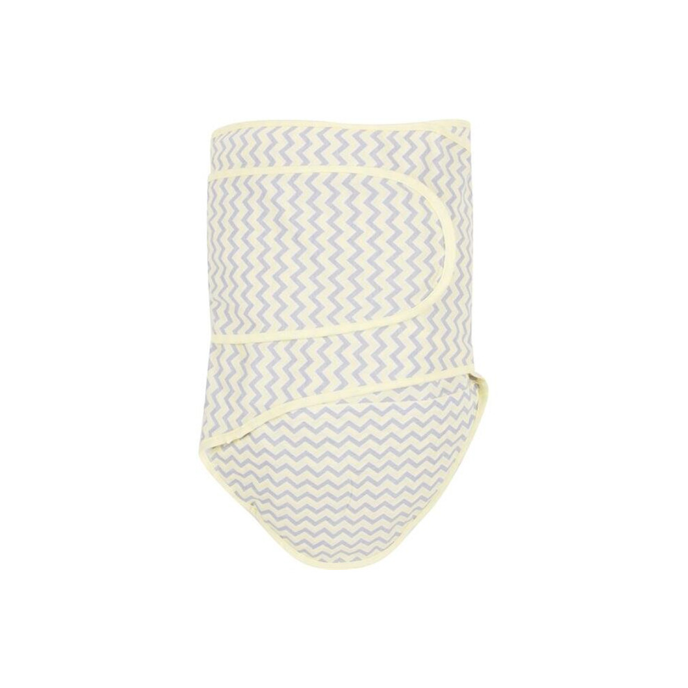 Mama'sboy Chevrons With Yellow Trim Baby Swaddle Blanket