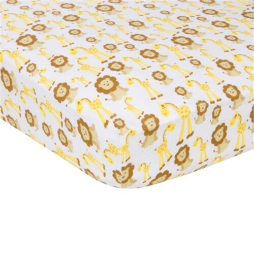 Giraffes & Lions Muslin Crib Sheet