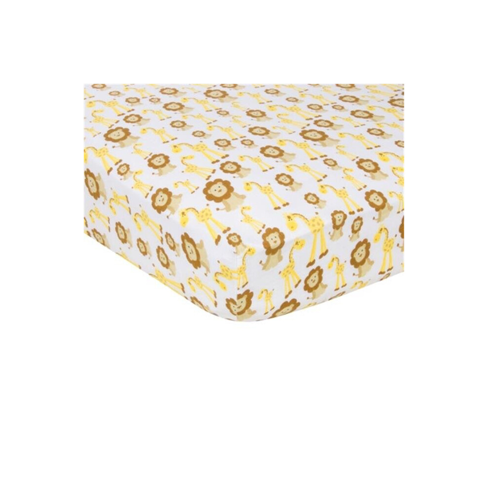 Giraffes & Lions Muslin Crib Sheet Mama'sboy