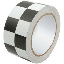 2 in. x 45 ft. Racers Tape, Checkered Black & White