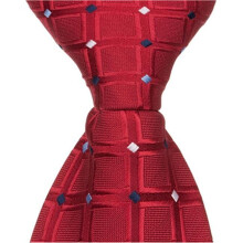 R5 - 9.5 in. Zipper Necktie - Red With Squares, 6 to 18 Month