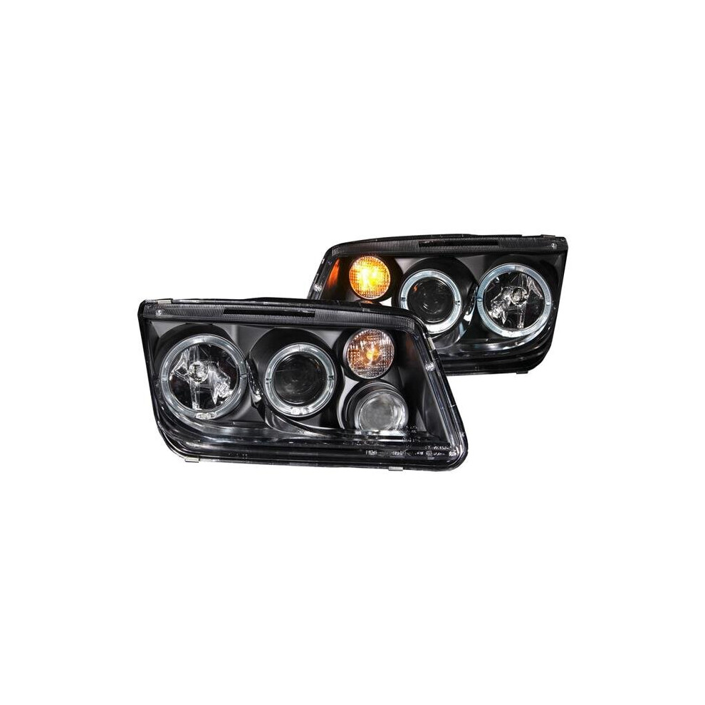 Halogen Projector With Ccfl Headlights Driver & Passenger For 1999-2005 Volkswagen Jetta, & Clear Black 753678610827
