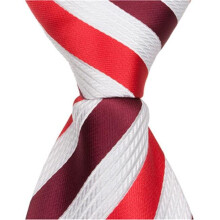 R8 - 9.5 in. Zipper Necktie - Red With White Stripes, 6 to 18 Month
