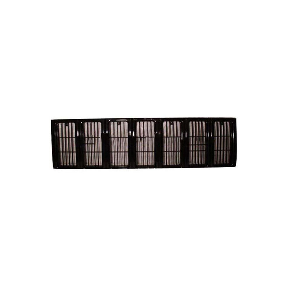 Grille Bare for 1997-2001 Jeep Cherokee SE-Sport, Gloss Black - Plastic