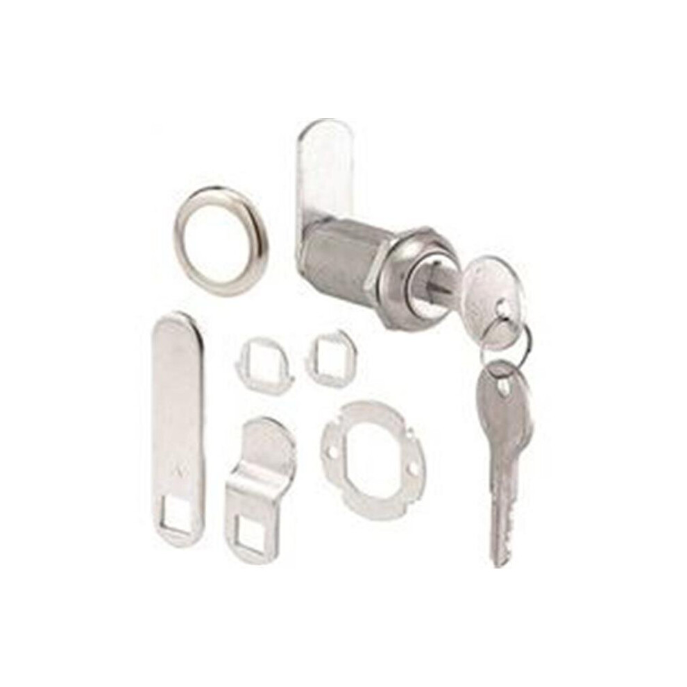 Prime-Line Drawer & Cabinet Lock, Keyed Alike, Stainless Steel - Chrome Plated 753678735926