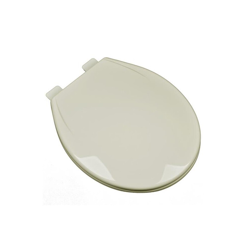 Slow Close Plastic Round Front Contemporary Design Toilet Seat, Bone 753678775144