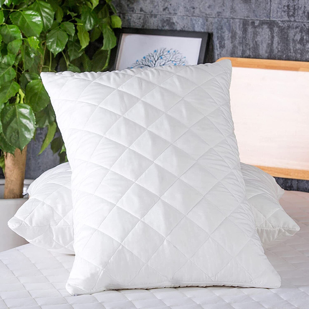 (Quilted Pillow Only) Extra Deep 30CM Quilted Mattress Protector Topper Cover Single Double King Size EXTRA DEEP QUILTED MATRESS PROTECTOR FITTED BED