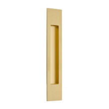 10 in. Modern Rectangular Flush Pull, Satin Brass