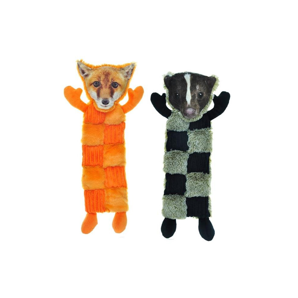 18 in. Squeaker Mat Fox Dog Toy 