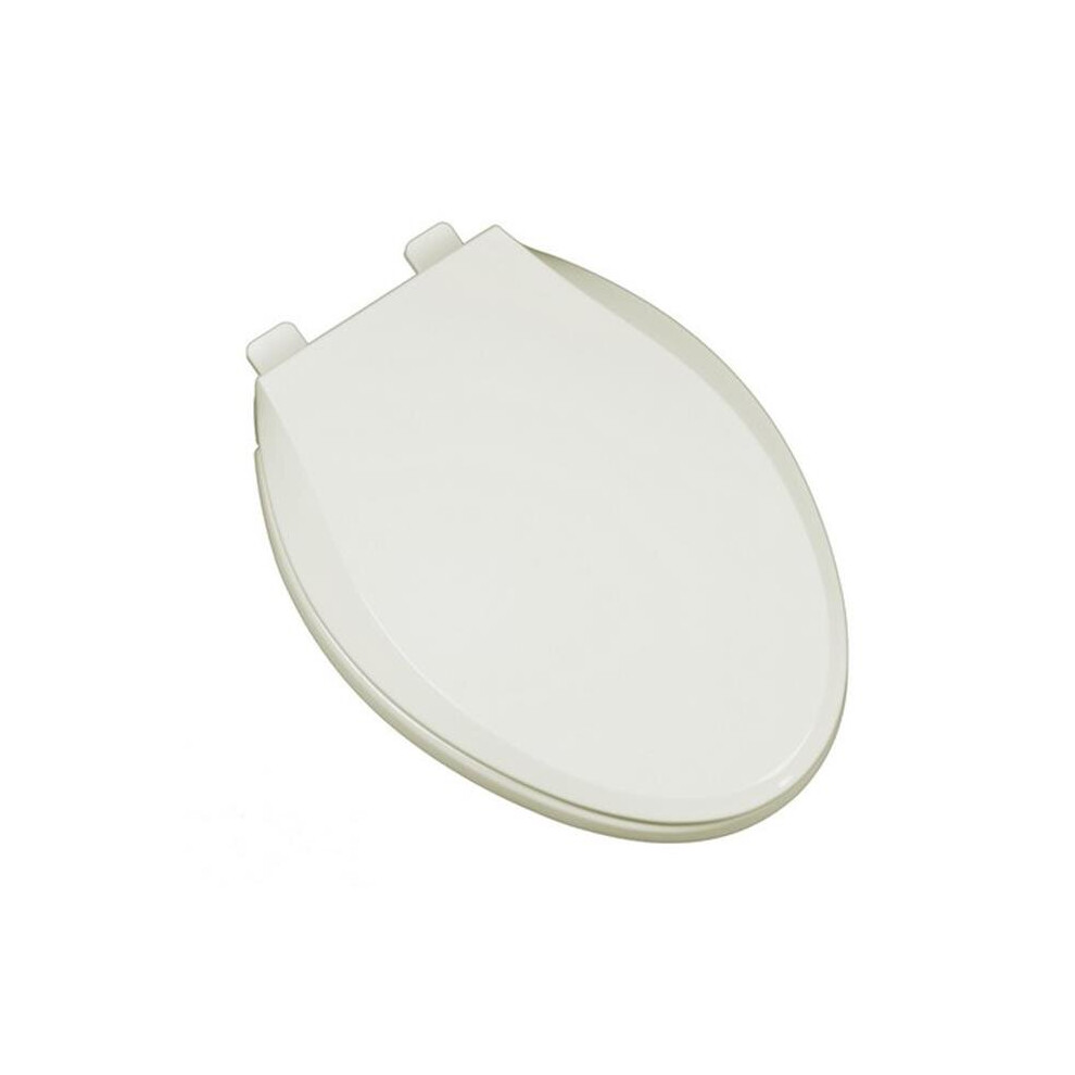 Heavy Duty Commercial Weight Slow Close Premium Plastic Elongated Toilet Seat, Linen & Biscuit 753678750493