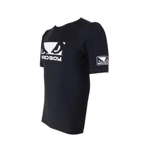 (X-Large) Bad Boy Raglan Short Sleeve Rashguard - Black 1