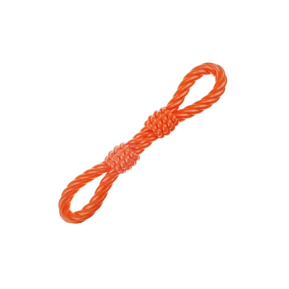TPR Double Knot Fist Tug Dog Toy, Orange 