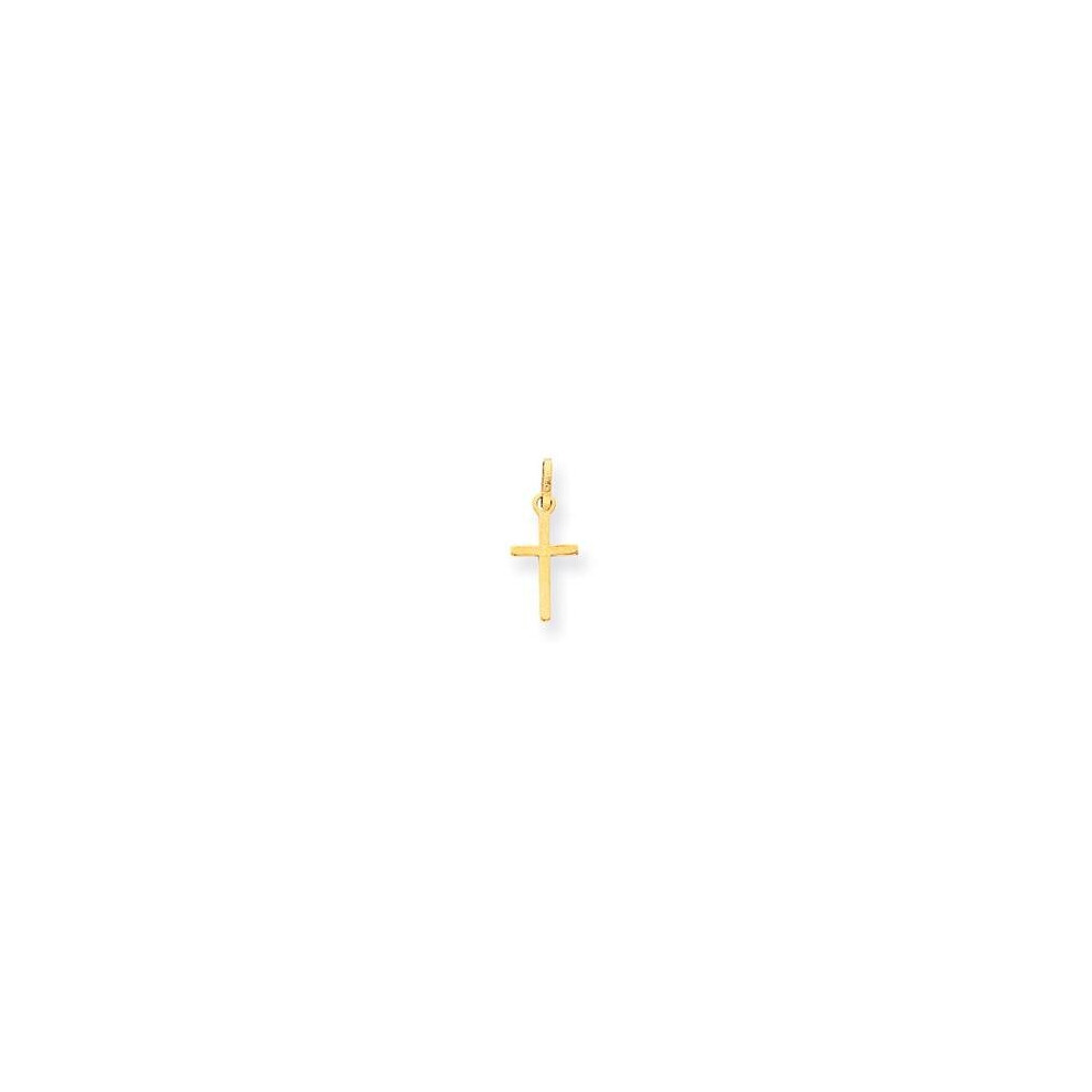 8 x 19 mm 14K Yellow Gold Small Cross Charm-image-OPC-PB7QWPX-NEW