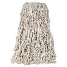 1 in. 24 oz Economy Cut-End Cotton Wet Mop Head, White - Pack of 12