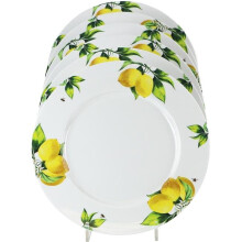 6pc Melamine Dinner Set Fresh Lemons