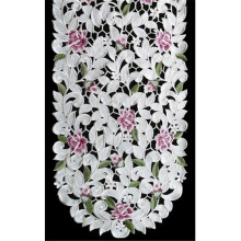 H7662-RS Purple Cottage Rose Round Doily, 8 in.