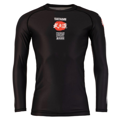 (Small) Tatami Black Bushido Long Sleeve Rash Guard