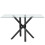Living And Home (Black) Modern Rectangle Tempered Glass Top Dining Table with Metal Legs 5