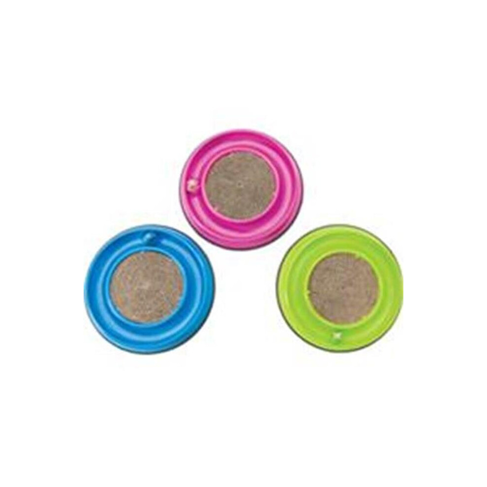 10 in. Rockin Cat Scratcher Cat Toy, Assorted Color 