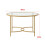 Living And Home (Gold) Modern Round Tempered Glass Coffee Table Centre Table 4