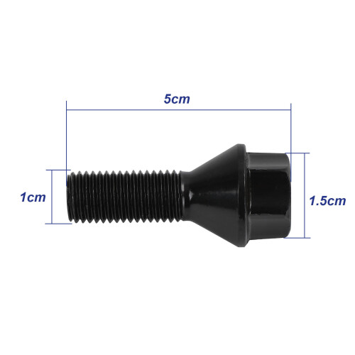 20 x Alloy Wheel Bolts For BMW 3Series E30 E36 E46 E90 E91 E92 Black