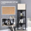 Homcom HOMCOM Corner Floor Lamp with Shelves - Triangular 3-Tier Storage, Pull-Chain Top Light, Black (B31-315V70) 5