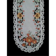 H7855-P Pumpkin Round Doily, 24 in.