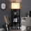Homcom HOMCOM Corner Floor Lamp with Shelves - Triangular 3-Tier Storage, Pull-Chain Top Light, Black (B31-315V70) 3