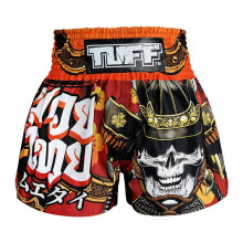 (2XL) Tuff Samurai Skull Muay Thai Shorts