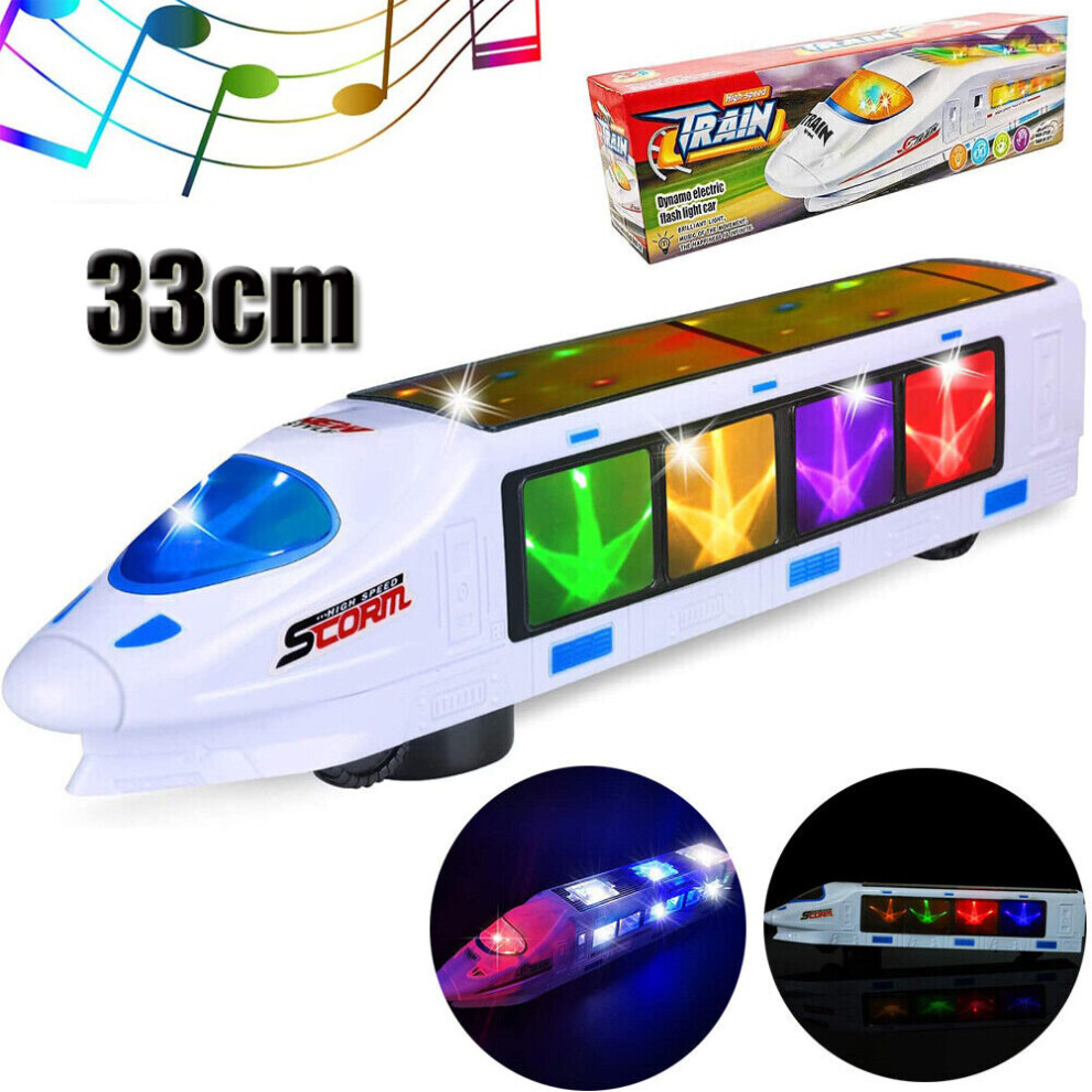 Oph-Store Electric Train Toys With Led Flashing & Sound Kids Xmas Toy Gift Light