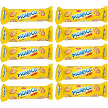 Parle Monaco Salted crackers 63.3g - Crispy, Salty Tea Snack (10 Pack)
