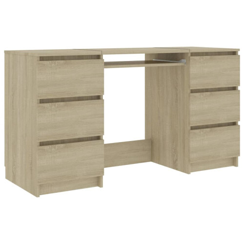VidaXL vidaXL Writing Desk Sonoma Oak Engineered Wood Study Table Laptop Workstation