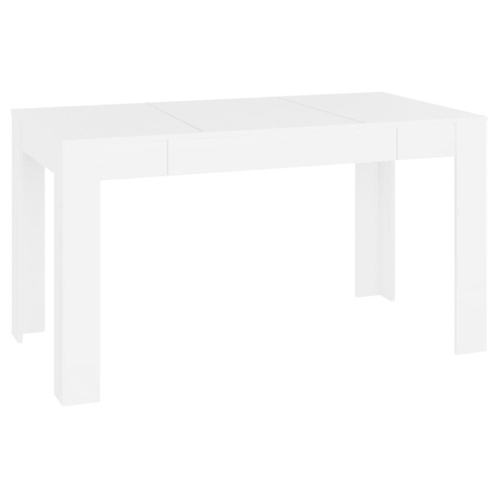 vidaXL Dining Table White Engineered Wood Dining Room Kitchen Furniture Table