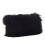 SARO  12 x 20 in. Wool Mongolian Lamb Fur Throw Pillow  Black 1