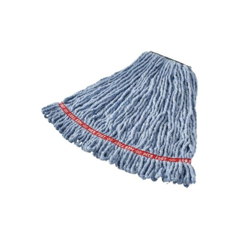 1 in. Headband Web Foot Wet Mop, Blue - Pack of 6