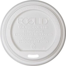 Renewable EcoLid Hot Cup Lids, White - Pack of 16