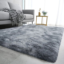 (Grey, 120X170) Shaggy Non Slip Rugs Living Room Area Carpet Mat
