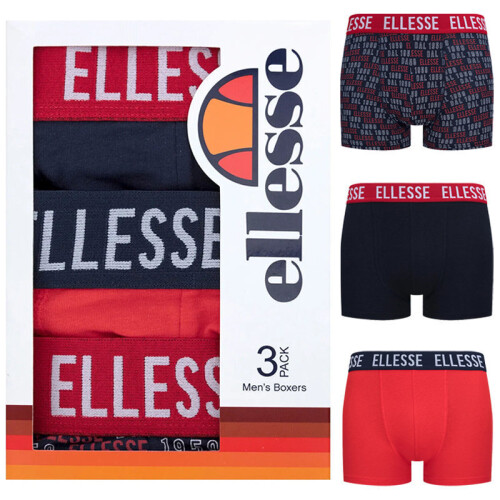 Ellesse (S) Ellesse Mens Boxer Trunks Short 3 Pack Stretch Cotton 1