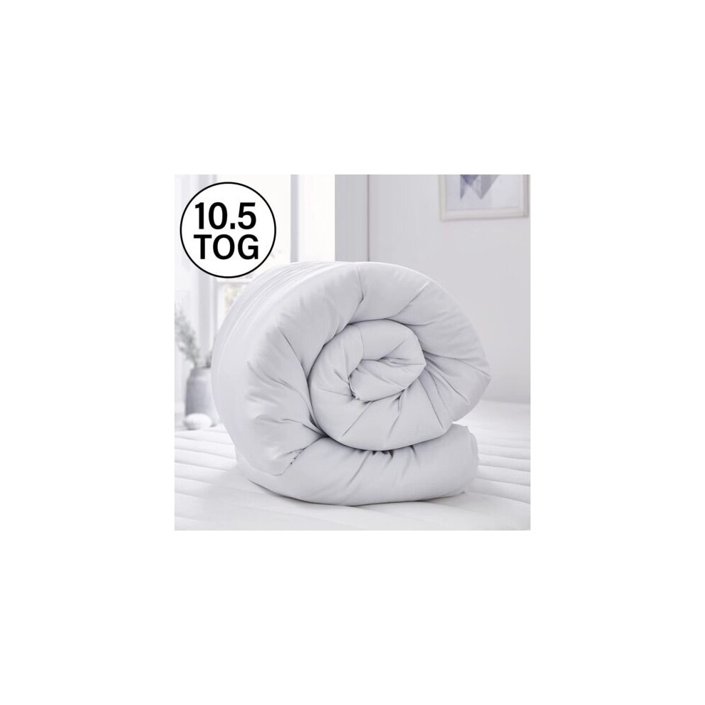 (10.5 TOG , Single) Ultra Warm Duvet Quilt Breathable Anti Allergy Duvet Tog 4.5 10.5 13.5 15 Tog All Season Duvets