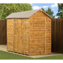 Empire Apex Shed Shiplap Tongue & Groove 6X6 Double Door