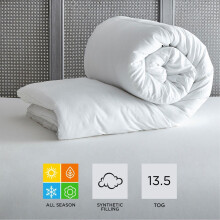 (13.5 TOG, Double) Ultra Warm Duvet Quilt Breathable Anti Allergy Duvet Tog 4.5 10.5 13.5 15 Tog All Season Duvets