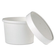 8 oz Flexstyle Double Poly Food Combo Pack, White - 25 per Pack