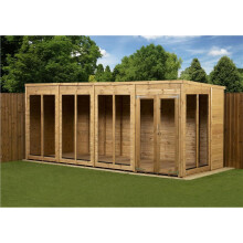 Empire Pent Summerhouse Shiplap Tongue & Groove 16X6 Double Door