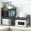 2 Tier Heavy Duty Extendable Microwave Oven Stand Shelf Kitchen Organiser Tidy 4