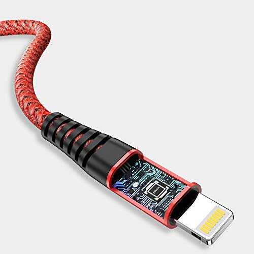 3-Pack iPhone Lightning Cables, Braided 6ft/1.8m, 2.4A Fast Charge & Sync, Durable SR Joint, Tangle-Free 1