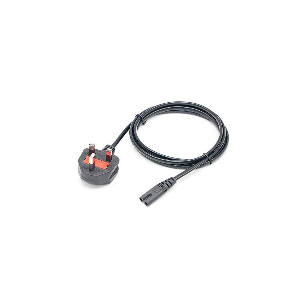 BabzTech 2 Metre 2 Pin Mains Power Lead Fig Figure 8 Cable Compatible with PS4 PS5 Samsung Toshiba Panasonic JVC Philips LG Sharp Sony TV Canon Pixma